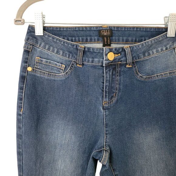 G.I.L.I. Skinny Jeans With Ankle Zippers Womens Size 2 Blue Denim Stretch - Picture 8 of 9